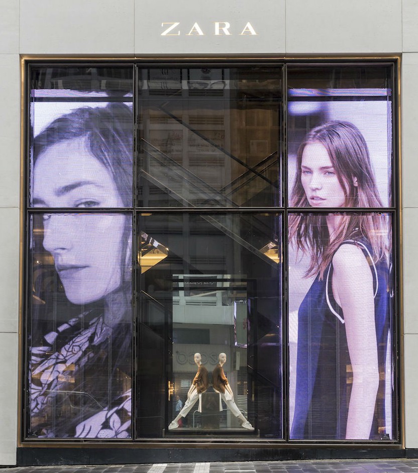 Zara Fashion Brand launches flagship store with massive transparent ...